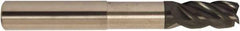 Accupro - 5/8", 4 Flute, Single End, Solid Carbide, 0.03" Corner Radius End Mill - 6" OAL, 38° Helix, Right Hand Flute, 3/4" LOC, Right Hand Cut, 2-3/8" Extended Reach - Benchmark Tooling