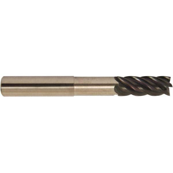 Accupro - 3/16" Diam 5 Flute Solid Carbide 0.01" Corner Radius End Mill - Benchmark Tooling