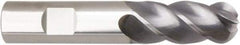 Niagara Cutter - 1" Diam, 2" LOC, 4 Flute Solid Carbide Ball End Mill - AlTiN Finish, Single End, 5" OAL, 1" Shank Diam, Spiral Flute - Benchmark Tooling