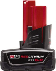 Milwaukee Tool - 12 Volt Lithium-Ion Power Tool Battery - 6 Ahr Capacity, Series M12 REDLITHIUM XC - Benchmark Tooling