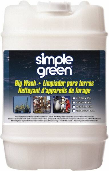 Simple Green - 5 Gal Bucket Cleaner/Degreaser - Liquid, Alkaline, Unscented - Benchmark Tooling