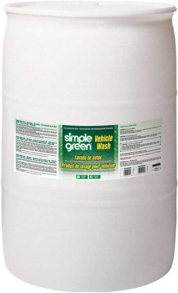 Simple Green - 55 Gal Pressure Washing Vehicle Wash - Drum, Water Soluble Neutral Cleaner Formula - Benchmark Tooling