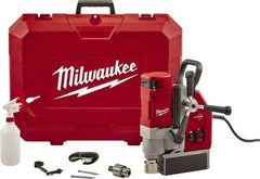 Milwaukee Tool - 1-5/8" Chuck, 5.125" Travel, Portable Electromagnetic Drill Press - 470-730 RPM, 13 Amps, 2.3 hp, 1750 Watts - Benchmark Tooling