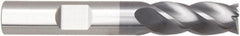 Niagara Cutter - 7/16", 7/16" LOC, 7/16" Shank Diam, 2-3/4" OAL, 4 Flute, Solid Carbide Square End Mill - Single End, AlTiN Finish, Helical Flute, Variable° Helix, Centercutting, Right Hand Cut, Right Hand Flute, Series STS430.2 - Benchmark Tooling