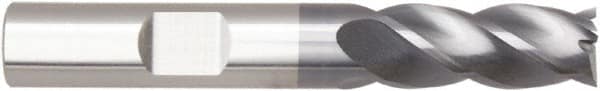 Niagara Cutter - 7/16", 1-5/16" LOC, 7/16" Shank Diam, 4" OAL, 4 Flute, Solid Carbide Square End Mill - Single End, AlTiN Finish, Helical Flute, Variable° Helix, Centercutting, Right Hand Cut, Right Hand Flute, Series STS430.2 - Benchmark Tooling