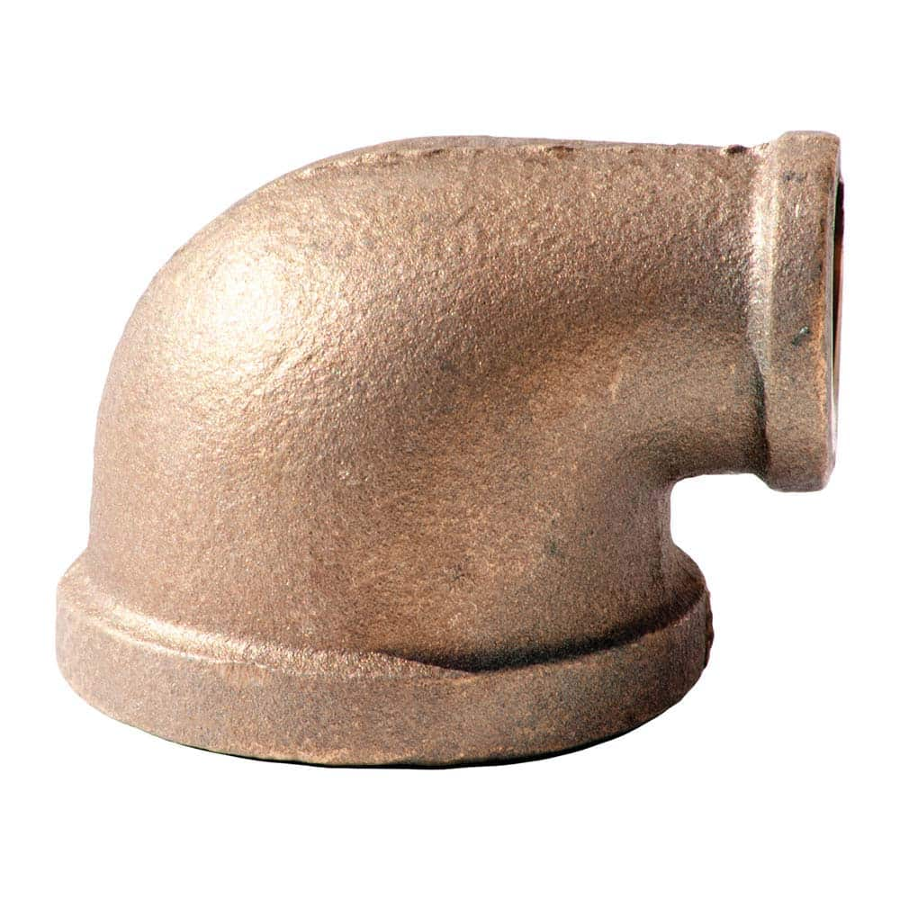 Merit Brass - Brass & Chrome Pipe Fittings Type: Reducing Elbow Fitting Size: 1/2 x 1/4 - Benchmark Tooling