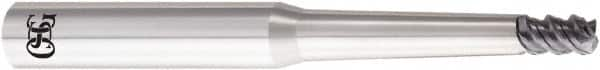 OSG - 6mm, 3 Flute, Single End, Solid Carbide, 1.5mm Corner Radius End Mill - 100mm OAL, 55° Helix, Right Hand Flute, 9mm LOC, Right Hand Cut, 33.6mm Extended Reach - Benchmark Tooling