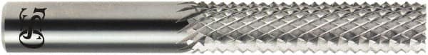 OSG - 3/8" Diam, 1" LOC, End Mill End, Solid Carbide Diamond Pattern Router Bit - Right Hand Cut, 3" OAL, 3/8" Shank Diam - Benchmark Tooling