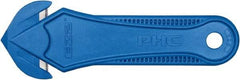 PHC - Recessed/Hook Blade Safety Cutter - Blue Glass Filled Nylon Handle, 1 Blade Included - Benchmark Tooling