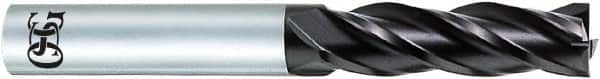 OSG - 10mm, 34mm LOC, 10mm Shank Diam, 80mm OAL, 4 Flute, Solid Carbide Square End Mill - Single End, WXL Finish, 30° Helix, Centercutting, Right Hand Cut, Right Hand Flute - Benchmark Tooling