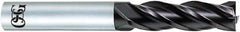 OSG - 10mm, 34mm LOC, 10mm Shank Diam, 80mm OAL, 4 Flute, Solid Carbide Square End Mill - Single End, WXL Finish, 30° Helix, Centercutting, Right Hand Cut, Right Hand Flute - Benchmark Tooling
