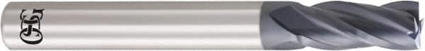OSG - 1.5mm, 4mm LOC, 4mm Shank Diam, 40mm OAL, 4 Flute, Solid Carbide Square End Mill - Single End, WXL Finish, 30° Helix, Centercutting, Right Hand Cut, Right Hand Flute - Benchmark Tooling