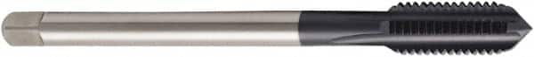 Seco - M33x3.50 Metric 6HX 4 Flute TiAlN Finish Powdered Metal Straight Flute Machine Tap - Modified Bottoming, Right Hand Thread, 180mm OAL, 50mm Thread Length, H6 Limit, Oversize - Exact Industrial Supply