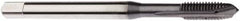 Seco - M8x1.25 Metric, 3 Flute, TiCN Finish, Cobalt Spiral Point Tap - Plug Chamfer, Right Hand Thread, 90mm OAL, 17.4mm Thread Length, 8mm Shank Diam, 6H Class of Fit - Exact Industrial Supply