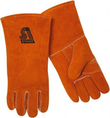 Steiner - Size XS Foam Lined Cowhide Welding Glove - 14" OAL, Wing Thumb - Benchmark Tooling