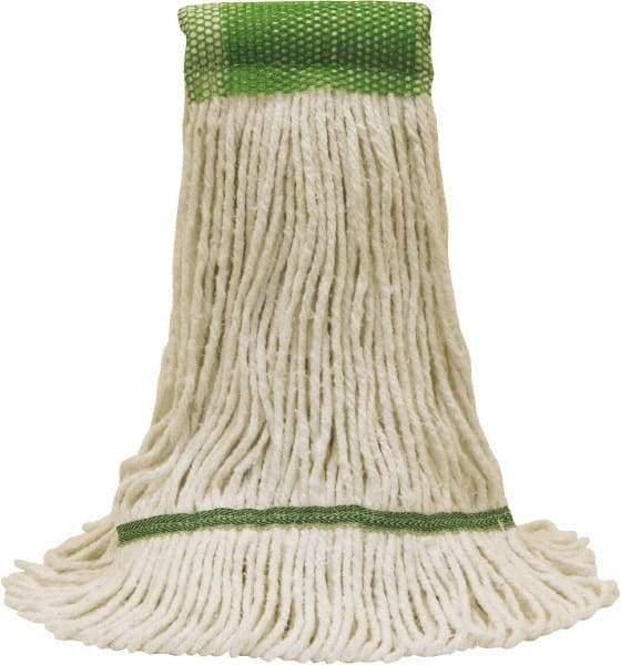 O-Cedar - 5" Green Head Band, Medium Blended Fiber Loop End Mop Head - 4 Ply - Benchmark Tooling