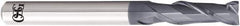 OSG - 5.9mm, 17.7mm LOC, 6mm Shank Diam, 60mm OAL, 2 Flute, Solid Carbide Square End Mill - Single End, WXL Finish, 35° Helix, Centercutting, Right Hand Cut, Right Hand Flute - Benchmark Tooling