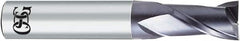 OSG - 6mm, 20mm LOC, 6mm Shank Diam, 63mm OAL, 2 Flute, Solid Carbide Square End Mill - Single End, Diamond Finish, 30° Helix, Centercutting, Right Hand Cut, Right Hand Flute - Benchmark Tooling