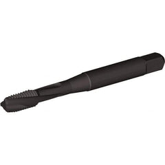 Kennametal - #10-24 UNC 3 Flute 2B/3B Bottoming Spiral Flute Tap - Vanadium High Speed Steel, Oxide Finish, 2-3/8" OAL, Right Hand Flute, Right Hand Thread, H3, Series T694 - Exact Industrial Supply