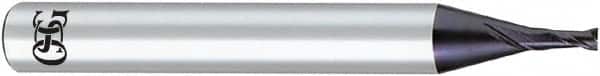 OSG - 12mm, 2 Flute, Solid Carbide, 1.5mm Corner Radius End Mill - 110mm OAL, 30° Helix, Right Hand Flute, 26mm LOC, Right Hand Cut - Benchmark Tooling