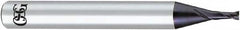 OSG - 12mm, 2 Flute, Solid Carbide, 2mm Corner Radius End Mill - 110mm OAL, 30° Helix, Right Hand Flute, 26mm LOC, Right Hand Cut - Benchmark Tooling