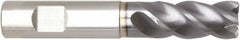 Niagara Cutter - 1", 4 Flute, Single End, Solid Carbide, 0.03" Corner Radius End Mill - 5" OAL, Right Hand Flute, 2" LOC, Right Hand Cut, 3" Extended Reach - Benchmark Tooling