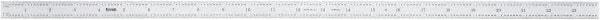 SPI - 24" Long, 1/64, 1/32, 1/16, 1/8" Graduation, Flexible Steel Rule - 4R Graduation Style, Satin Chrome Finish - Benchmark Tooling