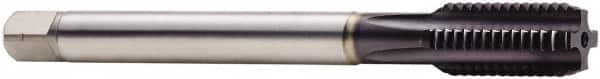 Seco - M30x3.50 Metric 6HX 4 Flute TiAlN Finish Powdered Metal Straight Flute Machine Tap - Modified Bottoming, Right Hand Thread, 180mm OAL, 45mm Thread Length, H6 Limit, Oversize, Through Coolant - Exact Industrial Supply