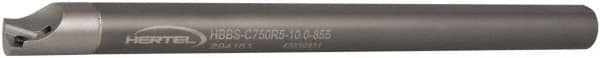 Hertel - 0.855" Min Bore Diam, 10" OAL, 3/4" Shank Diam, HBBS Indexable Boring Bar - 8" Max Bore Depth, TD.., TP.. Insert, Screw Holding Method - Benchmark Tooling