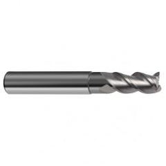 1/2" Dia. - 3-1/2" OAL - 3 FL Variable Helix Bright Carbide End Mill - Benchmark Tooling