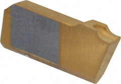 Hertel - 3/32 HG120CO Grade, 0.0938" Cutting Width, Carbide Cutoff Insert - 12° Right Hand Lead Angle, TiN Coated - Benchmark Tooling