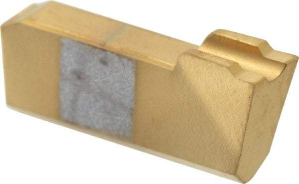 Hertel - 1/8 HG120CO Grade, 0.125" Cutting Width, Carbide Cutoff Insert - 4° Left Hand Lead Angle, TiN Coated - Benchmark Tooling