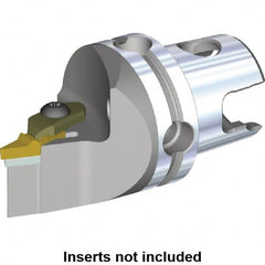 Kennametal - V.GR.. Insert, 45mm Head Length, Modular Grooving Cutting Unit Head - Left Hand Cut, System Size KM40, Through Coolant, Series Top Notch - Benchmark Tooling