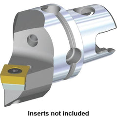 Kennametal - Left Hand Cut, Size KM40, SC.. Insert Compatiblity, Internal or External Modular Turning & Profiling Cutting Unit Head - 27mm Ctr to Cutting Edge, 48.3mm Head Length, Through Coolant, Series S-Clamping - Benchmark Tooling