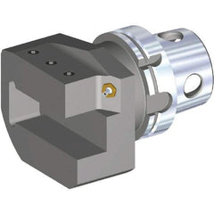 Kennametal - Left Hand Cut, Size KM4X100, Modular Turning & Profiling Cutting Unit Head - 108mm Head Length, Through Coolant - Benchmark Tooling