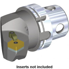 Kennametal - Right Hand Cut, Size KM4X100, SN.. Insert Compatiblity, Internal or External Modular Turning & Profiling Cutting Unit Head - 63mm Ctr to Cutting Edge, 100mm Head Length, Through Coolant - Benchmark Tooling