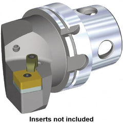 Kennametal - Right Hand Cut, Size KM4X100, SN.. Insert Compatiblity, Modular Turning & Profiling Cutting Unit Head - 58mm Ctr to Cutting Edge, 100mm Head Length, Through Coolant - Benchmark Tooling
