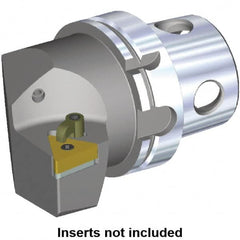 Kennametal - Right Hand Cut, Size KM4X100, TN.. Insert Compatiblity, Modular Turning & Profiling Cutting Unit Head - 63mm Ctr to Cutting Edge, 100mm Head Length, Through Coolant - Benchmark Tooling