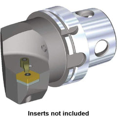 Kennametal - Right Hand Cut, Size KM4X100, CN.. Insert Compatiblity, Internal or External Modular Turning & Profiling Cutting Unit Head - 63mm Ctr to Cutting Edge, 100mm Head Length, Through Coolant - Benchmark Tooling