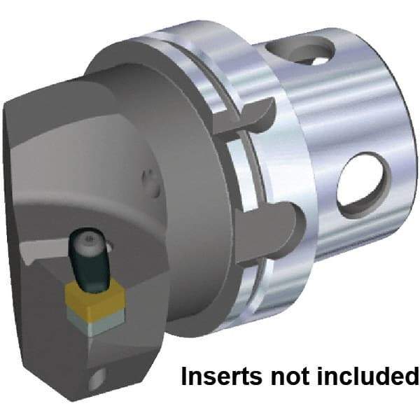 Kennametal - Right Hand Cut, Size KM4X100, CN.. Insert Compatiblity, Internal or External Modular Turning & Profiling Cutting Unit Head - 63mm Ctr to Cutting Edge, 100mm Head Length, Through Coolant - Benchmark Tooling