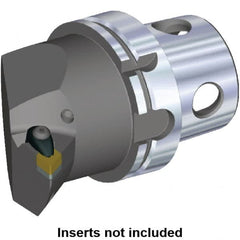 Kennametal - Right Hand Cut, Size KM4X100, DN.. Insert Compatiblity, Internal or External Modular Turning & Profiling Cutting Unit Head - 63mm Ctr to Cutting Edge, 100mm Head Length, Through Coolant - Benchmark Tooling