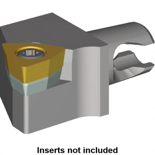 Kennametal - Right Hand Cut, Size KM12, WC.. Insert Compatiblity, Modular Turning & Profiling Cutting Unit Head - 8mm Ctr to Cutting Edge, 15mm Head Length, Series KM Micro - Benchmark Tooling