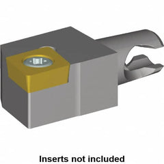 Kennametal - Right Hand Cut, Size KM12, CC.. Insert Compatiblity, Modular Turning & Profiling Cutting Unit Head - 8mm Ctr to Cutting Edge, 20mm Head Length, Series KM Micro - Benchmark Tooling