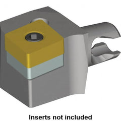 Kennametal - Left Hand Cut, Size KM16, CN.. Insert Compatiblity, Modular Turning & Profiling Cutting Unit Head - 10mm Ctr to Cutting Edge, 20mm Head Length, Series KM Micro - Benchmark Tooling
