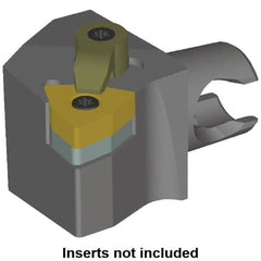 Kennametal - Right Hand Cut, Size KM20, WN.. Insert Compatiblity, Modular Turning & Profiling Cutting Unit Head - 12.5mm Ctr to Cutting Edge, 25mm Head Length, Series KM Mini - Benchmark Tooling