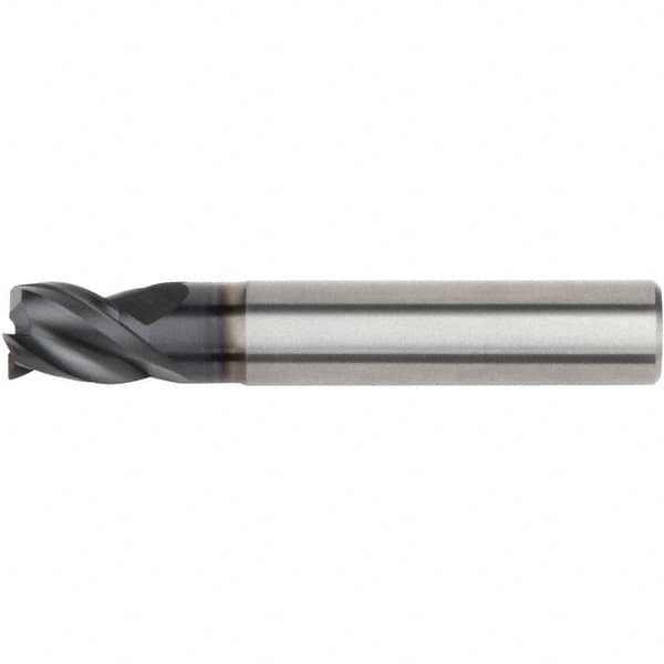 Kennametal - 0.3819" Mill Diam, 26mm LOC, 3 Flute Solid Carbide Keyway End Mill - Spiral Flute, AlTiN Finish, 10mm Shank Diam, 66mm OAL, 38° Helix, Centercutting - Benchmark Tooling