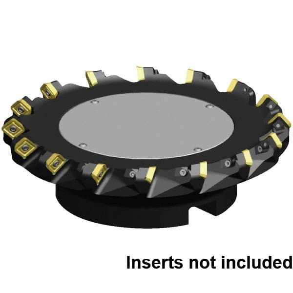 Kennametal - 93.8mm Cut Diam, 27mm Arbor Hole, 6.6mm Max Depth of Cut, 45° Indexable Chamfer & Angle Face Mill - 6 Inserts, SECX-EN GN\xB6SECX-GD2\xB6SECX-SN GN Insert, Right Hand Cut, 6 Flutes, Through Coolant, Series Beyond Blast KSSM - Benchmark Tooling