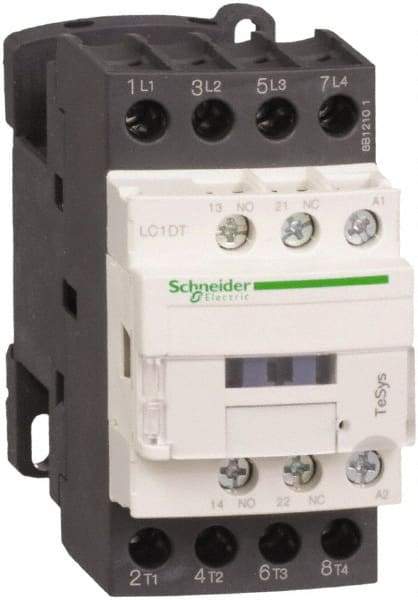 Schneider Electric - 4 Pole, 125 Coil VDC, 40 Amp at 440 VAC, Nonreversible IEC Contactor - Bureau Veritas, CCC, CSA, CSA C22.2 No. 14, DNV, EN/IEC 60947-4-1, EN/IEC 60947-5-1, GL, GOST, LROS, RINA, RoHS Compliant, UL 508, UL Listed - Benchmark Tooling