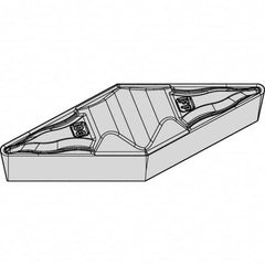 Kennametal - VCMR332 FP Grade KCP10 Carbide Turning Insert - TiCN/Al2O3 Finish, 35° Diamond, 3/8" Inscr Circle, 3/16" Thick, 1/32" Corner Radius - Benchmark Tooling