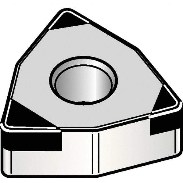 Kennametal - WNGA432 Grade KBH20 CBN Turning Insert - AlTiN Finish, 80° Trigon, 1/2" Inscr Circle, 0.1883" Thick, 0.0312" Corner Radius - Benchmark Tooling